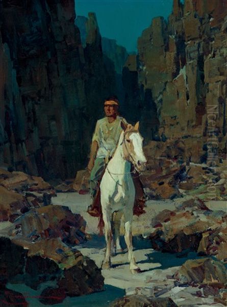 Blue Vault Of Night Oil Painting by Frank Johnson