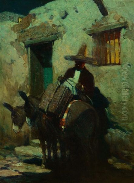 The Moonlight Return Oil Painting by Frank Tenney Johnson