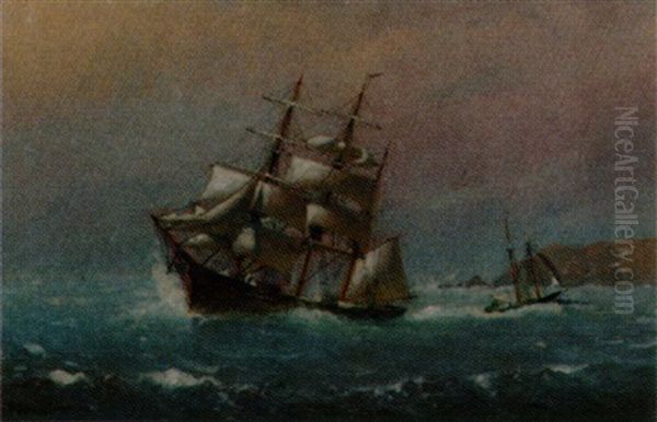 Rough Seas Oil Painting by Marshall Johnson
