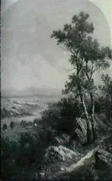 Path Along The Ridge Oil Painting by David Johnson