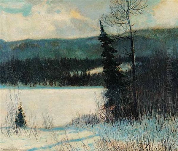A Mood In March Oil Painting by Francis Hans Johnston