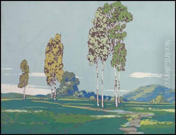 The Open Plain Oil Painting by Francis Hans Johnston