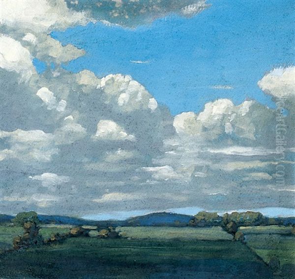 Landscape With Big Sky Oil Painting by Francis Hans Johnston