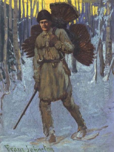 Turkey Hunter Oil Painting by Francis Hans Johnston