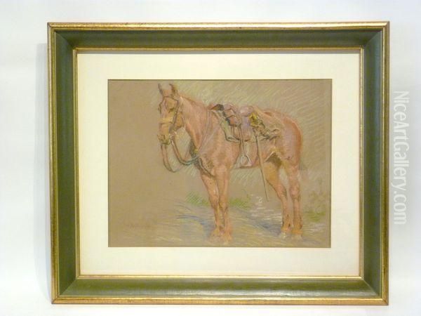 Cheval Oil Painting by Alfred Bastien