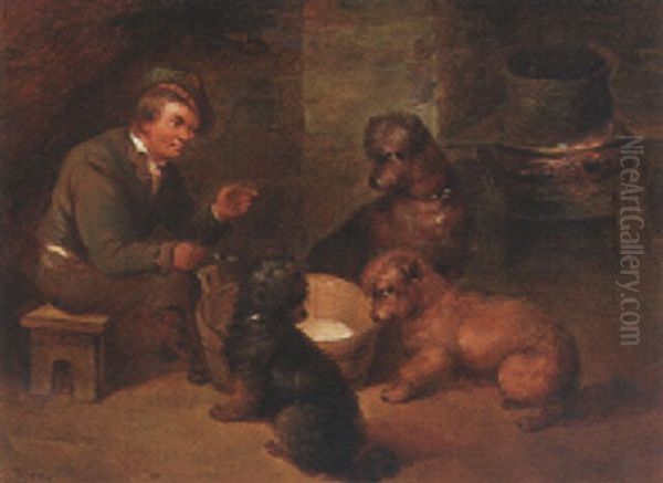 A Highland Breakfast Oil Painting by Paul Jones