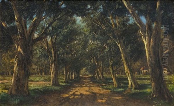 An Avenue Of Trees Oil Painting by Tinus de Jongh