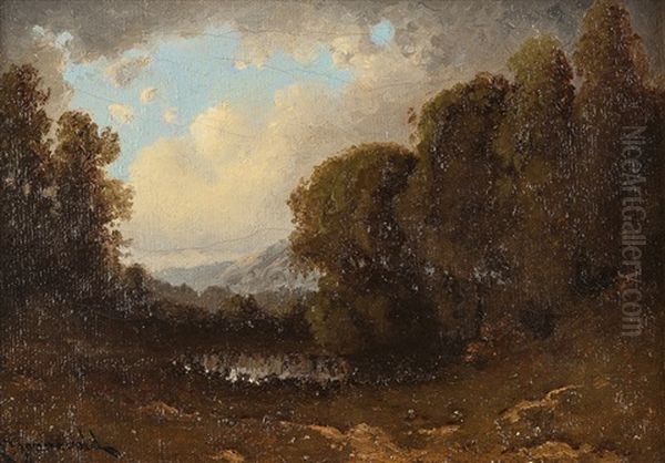 Cloudy Afternoon, Cal., Landscape Oil Painting by Carl Henrik Jonnevold