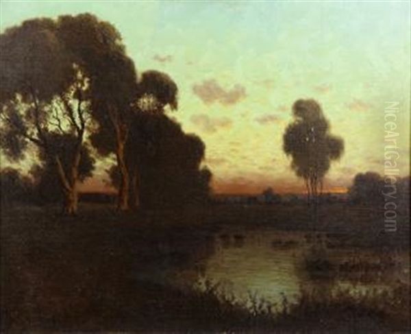 California Twilight Oil Painting by Carl Henrik Jonnevold