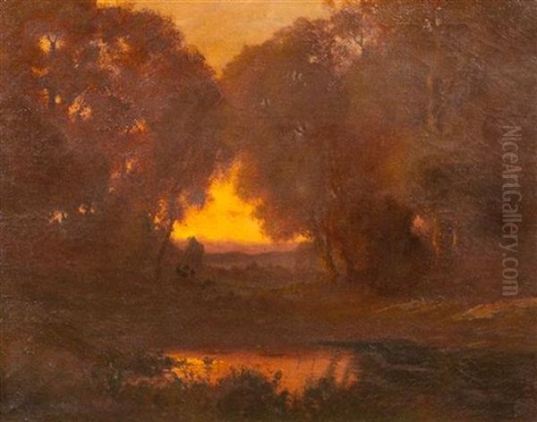 Landscape Oil Painting by Carl Henrik Jonnevold