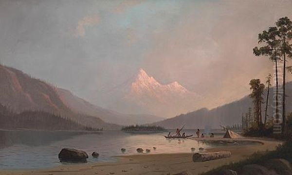 Mount Baker From Puget Sound Oil Painting by Carl Henrik Jonnevold