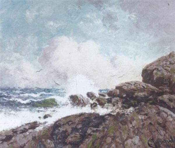 California Coast, Marin Oil Painting by Carl Henrik Jonnevold