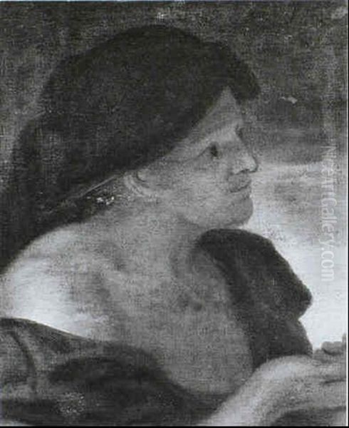 Study Of An Old Woman Wearing A Headdress Oil Painting by Jacob Jordaens
