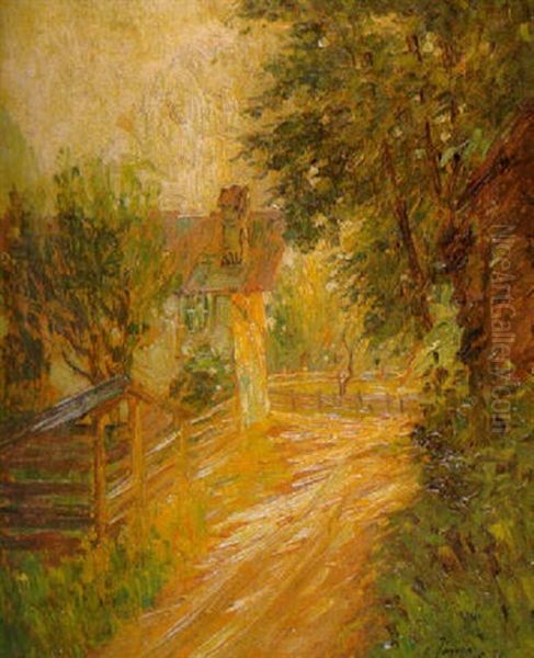 Landschaft Mit Haus Bei Lilienthal Oil Painting by Carl Joerres