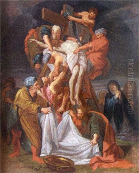 La Descente De Croix Oil Painting by Jean-baptiste Jouvenet