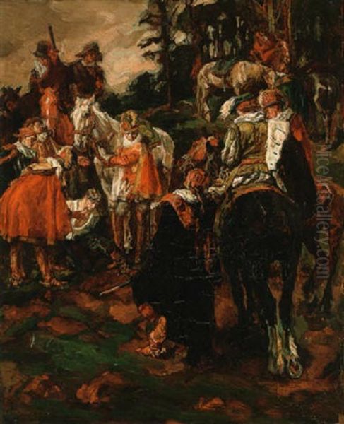 The Fallen Soldier Oil Painting by Johannes Hendricus Jurres