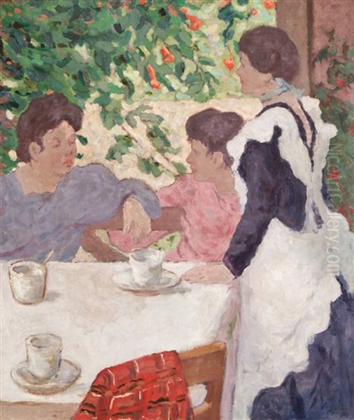 Snack Oil Painting by Bela Kadar