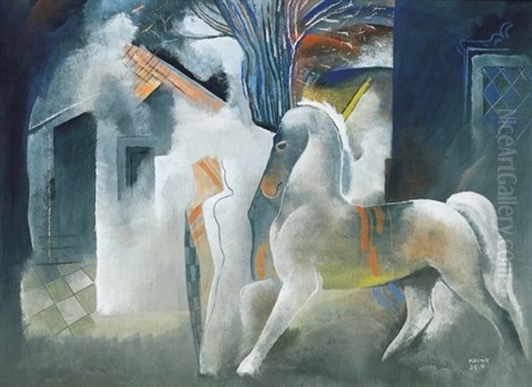 Este A Kertben - Evening In The Garden Oil Painting by Bela Kadar