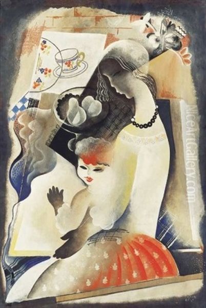 Art Deco Madonna (jovo) (art Deco Madonna - Future) Oil Painting by Bela Kadar