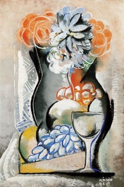 Csendelet Oil Painting by Bela Kadar