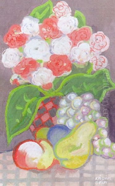 Nature Morte Aux Fleurs Oil Painting by Bela Kadar