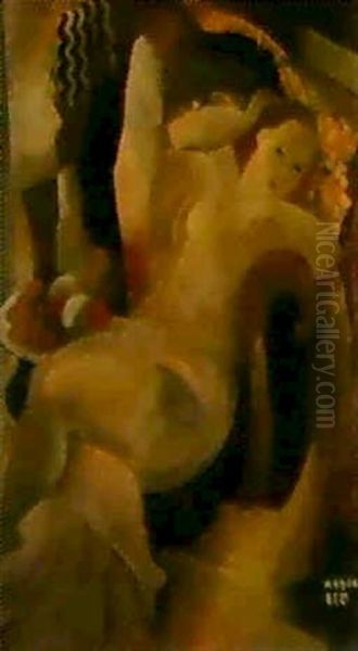 Seated Nude Oil Painting by Bela Kadar