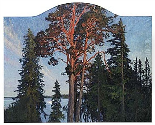 Midsommarnatt Oil Painting by Gottfried Kallstenius