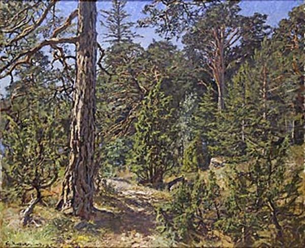 Manberget, Kallvik, Vastervik Oil Painting by Gottfried Kallstenius