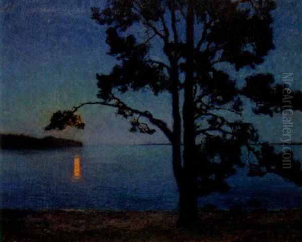 Stillhet - Mansken I Skargarden Oil Painting by Gottfried Kallstenius