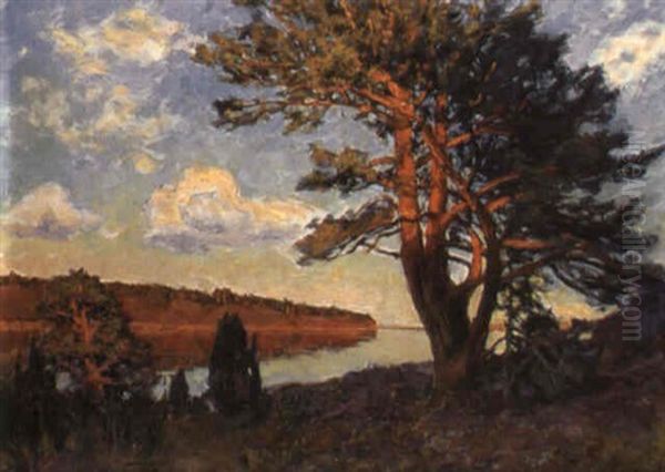 Skargardslandskap Oil Painting by Gottfried Kallstenius