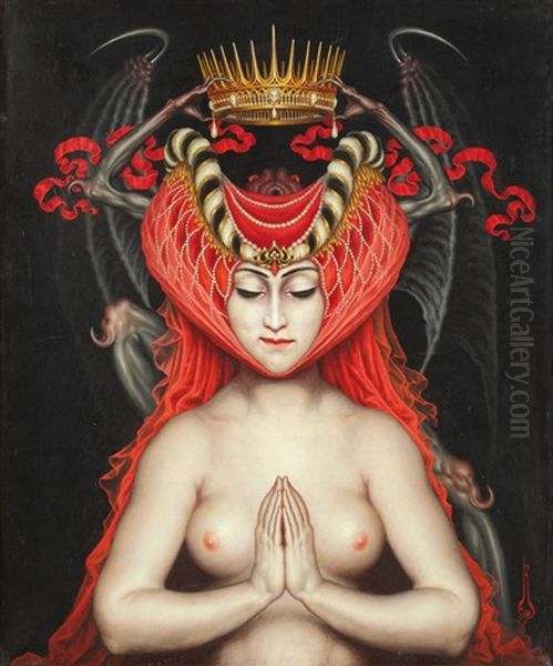 Le Couronnement Oil Painting by Nicolai Konstantinovich Kalmakov