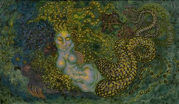 Tritonen Oil Painting by Nicolai Konstantinovich Kalmakov