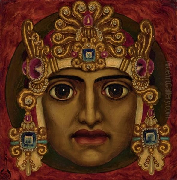 First Inca Oil Painting by Nicolai Konstantinovich Kalmakov