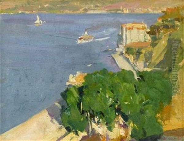 French Riviera Oil Painting by Nicolai Konstantinovich Kalmakov