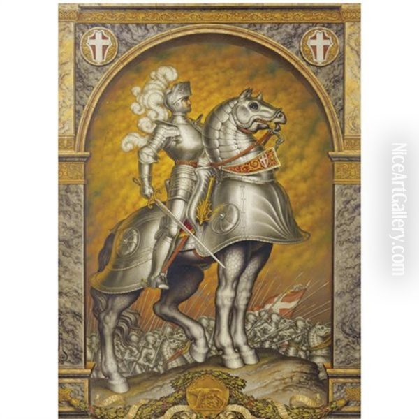 Iron-clad Emmanuel Oil Painting by Nicolai Konstantinovich Kalmakov