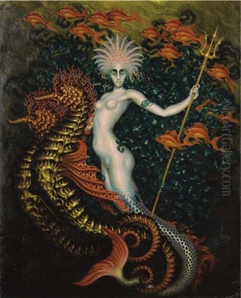 Amphitrite Oil Painting by Nicolai Konstantinovich Kalmakov