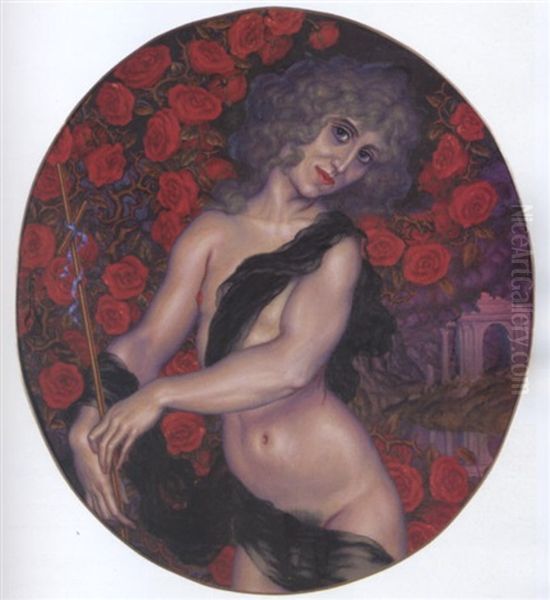 Self-portrait As Saint John The Baptist Oil Painting by Nicolai Konstantinovich Kalmakov