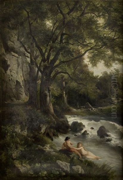 Zakochana Nimfa Oil Painting by Edmund Kanoldt