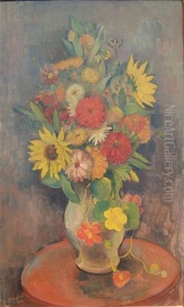 Floral Still Life Oil Painting by Bernard Karfiol