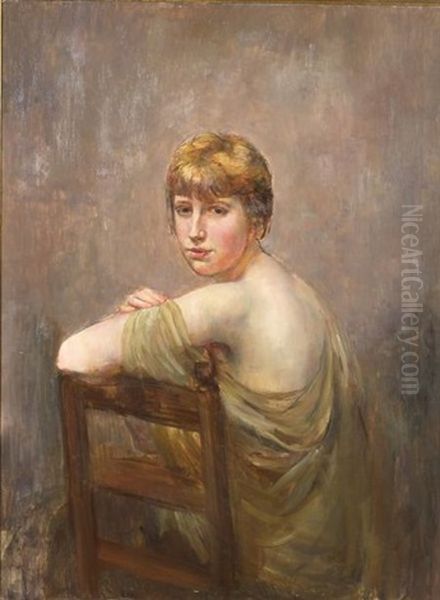 Portrait Of A Young Woman Oil Painting by Bernard Karfiol