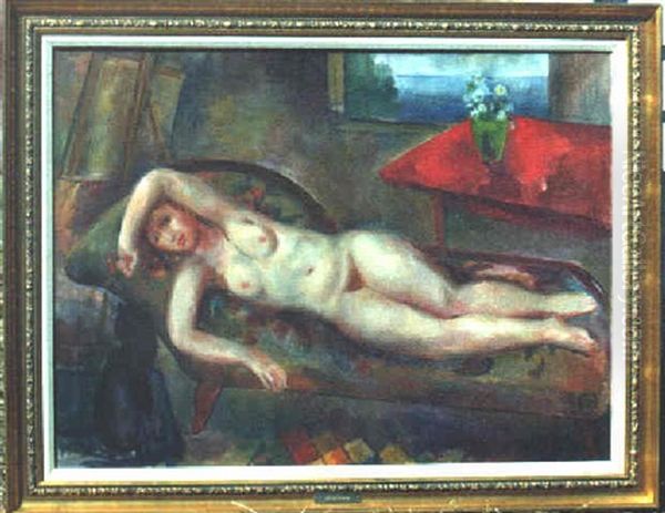 Reclining Nude Oil Painting by Bernard Karfiol