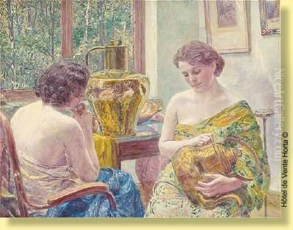 Le Jour Des Cuivres Oil Painting by Raphael Bauduin