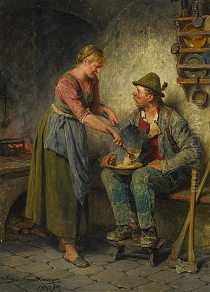 Vesper Oil Painting by Hugo Wilhelm Kauffmann
