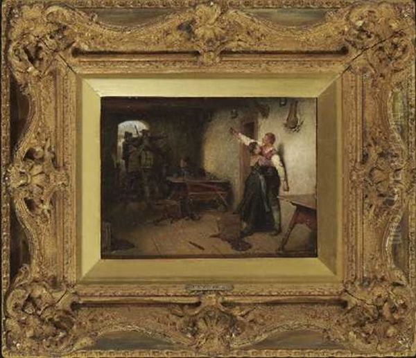 Nach Der Rauferei Oil Painting by Hugo Kauffmann