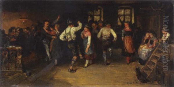 Ballo Nella Taverna, 1902 Oil Painting by Hugo Wilhelm Kauffmann