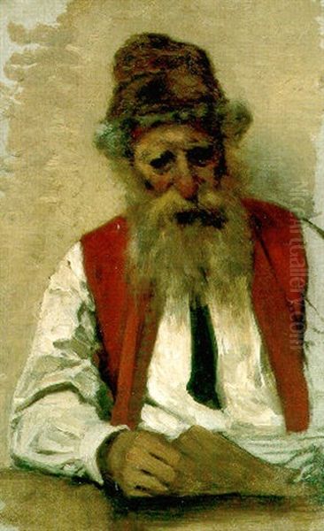 Portrait Of An Old Man Oil Painting by Hugo Wilhelm Kauffmann