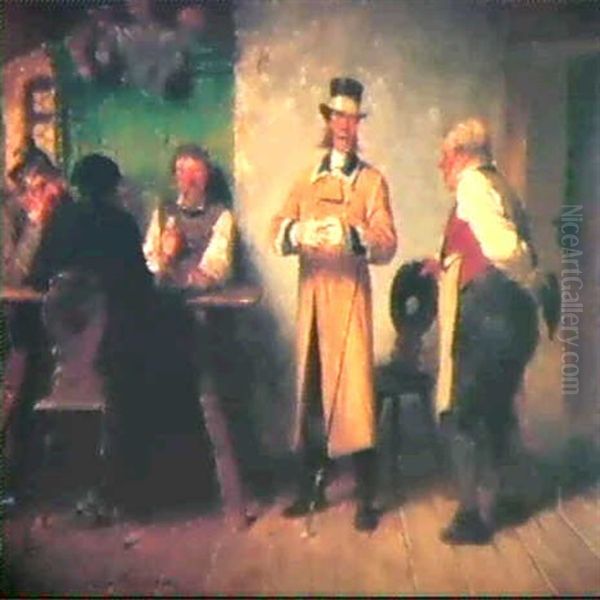 Der Herrschaftskutscher Im Wirtshaus Oil Painting by Hugo Wilhelm Kauffmann