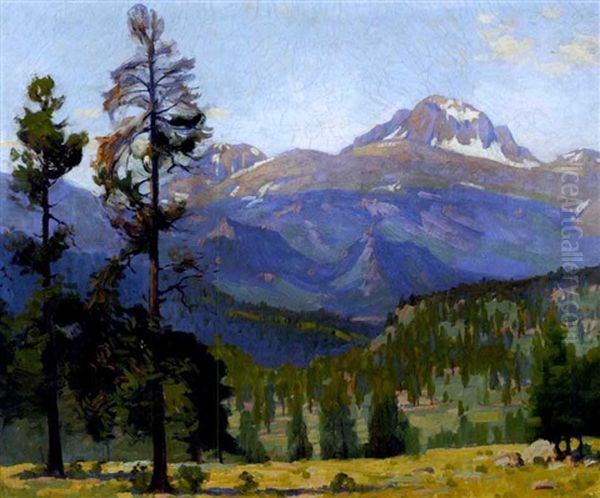 Long's Peak From High Drive, Near Estes Park, Colorado Oil Painting by Ferdinand Kaufmann