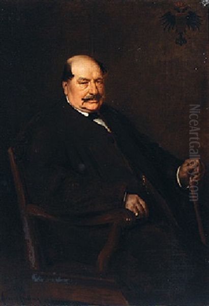 Portrait Of Aloys Count Von Arco Oil Painting by Hermann Kaulbach