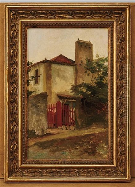 Paisagem Com Casa Oil Painting by Alfredo Keil